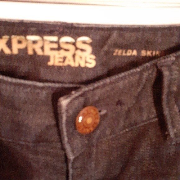 express jeans xs Express Zelda  jeans 2R dark wash 2 y2k low rise denim pants xs - Picture 7 of 10